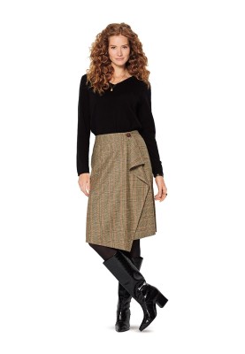 Pattern Suede skirt with smell (Burda 2/2020, pattern number 6174 B)