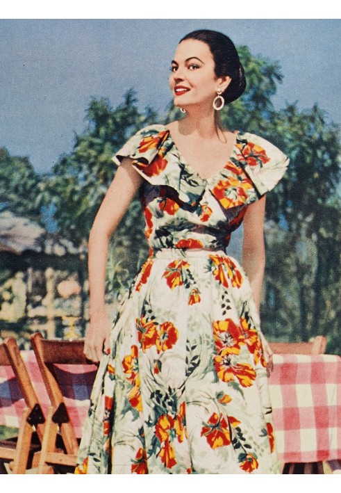 Pattern Dress in retro style from Burda 6/1954 (Burda 5/2019, pattern number 123)