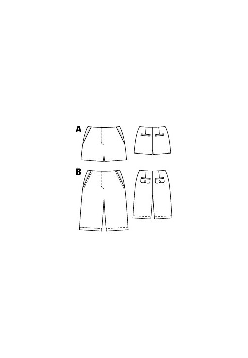 Pattern Short woolen shorts (Burda 10/2010, pattern number 111 A)