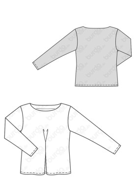 Pattern Straight cut pullover made of knitted fabric (Burda 2/2019, pattern number 6276 B)