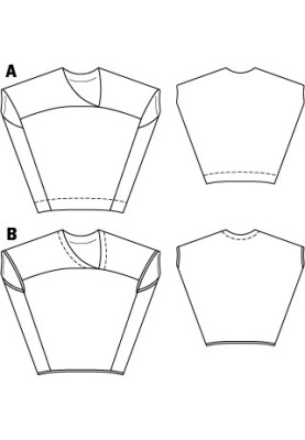 Выкройка Блузка-топ оригинального кроя (Burda 7/2011, № выкройки 116 A)