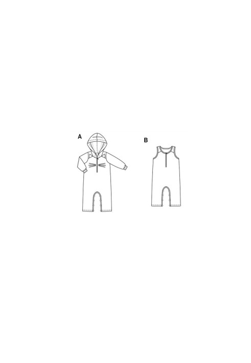 Pattern Knitted overalls with wide straps (Burda 1/2020, pattern number 9299 B)