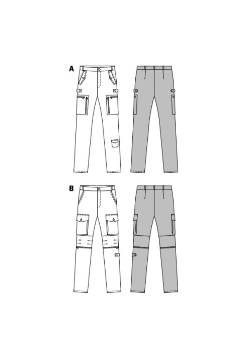 Pattern Cargo trousers with a narrow cut (Burda 2/2016, pattern number 6603 A)