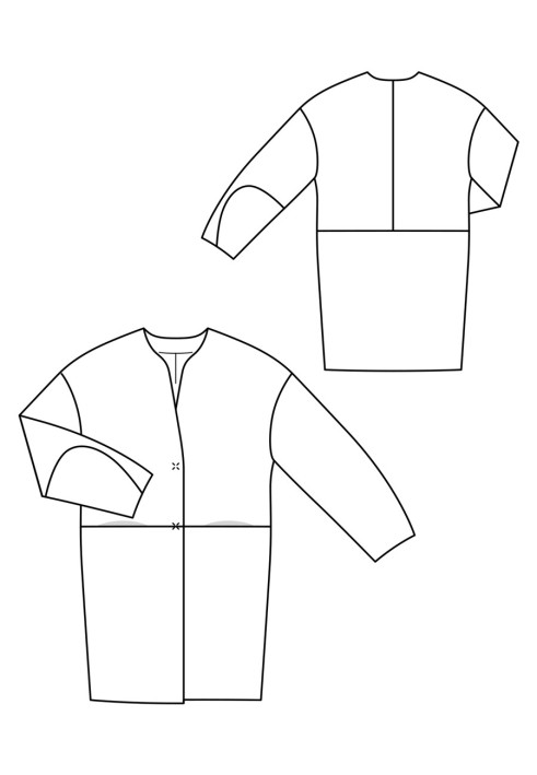 Pattern Loden coat with dropped armholes (Burda 9/2020, pattern number 116 A)