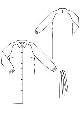 Pattern Dress-shirt with raglan sleeves and epaulettes (Burda 1/2019, pattern number 108)