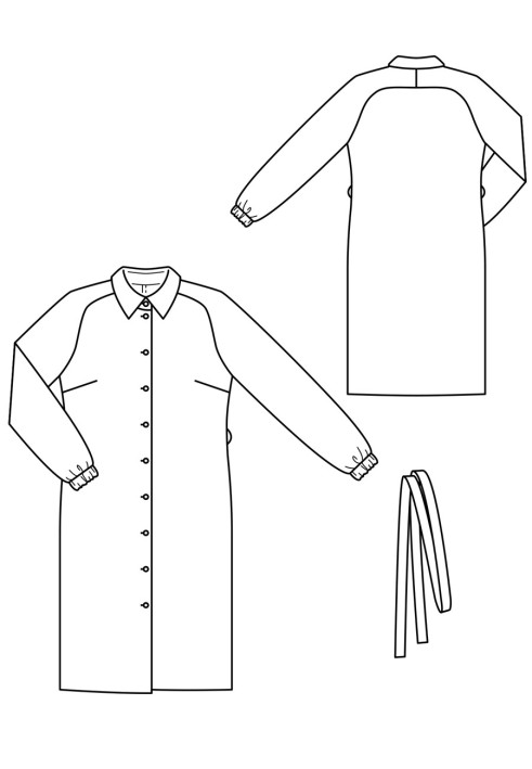 Pattern Dress-shirt with raglan sleeves and epaulettes (Burda 1/2019, pattern number 108)