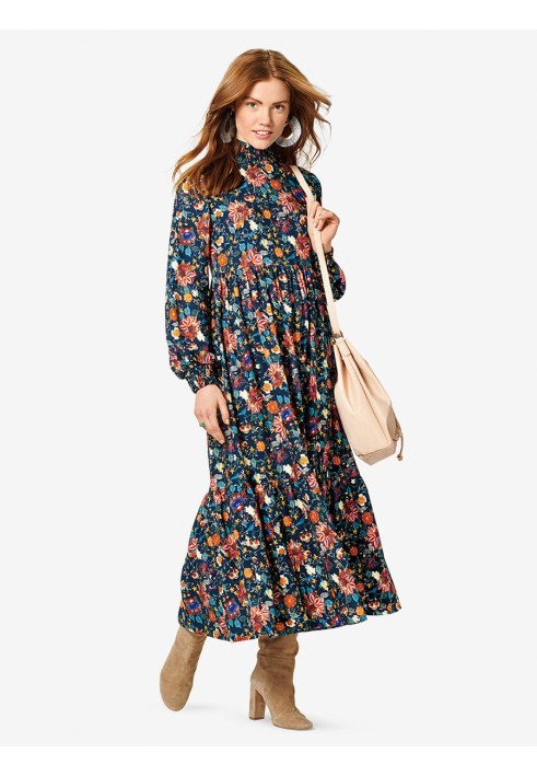 Boho midi dress pattern (Burda 2/2019, pattern number 6265 B)