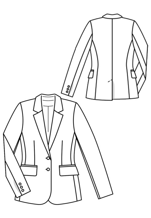 Pattern Jacket-blazer classic cut (Burda 10/2018, pattern number 101)