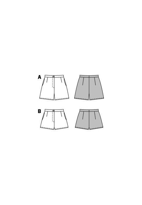 Выкройка Шорты классического кроя с карманами (Burda 1/2014, № выкройки 6927 A)