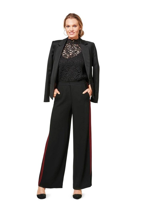 Pattern Wide-cut trousers in the style of Marlene Dietrich (Burda 2/2017, pattern number 6470 A)