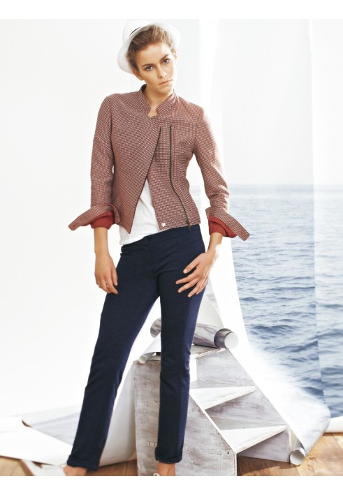 Pattern Pants knitted in denim style (Burda 3/2012, pattern number 126 B)