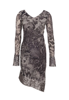 Pattern Asymmetric cut chiffon dress (Burda 11/2012, pattern number 101)