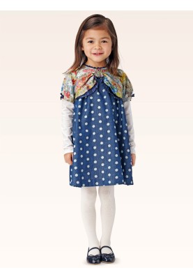 Pattern A-line dress with short raglan sleeves (Burda 2/2015, pattern number 9400 A)