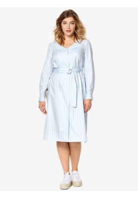 Pattern V-neck shirt dress without collar (Burda 1/2020, pattern number 6215 A)