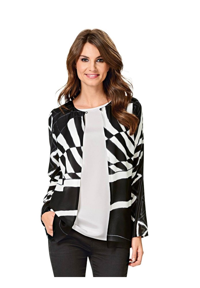 Pattern Straight-cut satin jacket (Burda 2/2016, pattern number 6610 A)