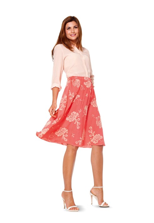 Pattern Straight skirt with smell effect (Burda 1/2014, pattern number 6937 B)