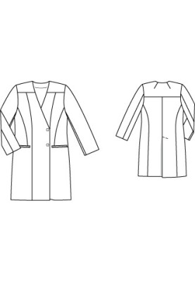 Pattern Short double-breasted coat without a collar (Burda 11/2010, pattern number 123)