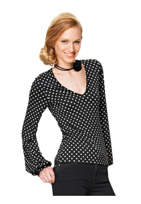 Pattern Pullover detachable with puffy sleeves (Burda 2/2014, pattern number 6848 B)