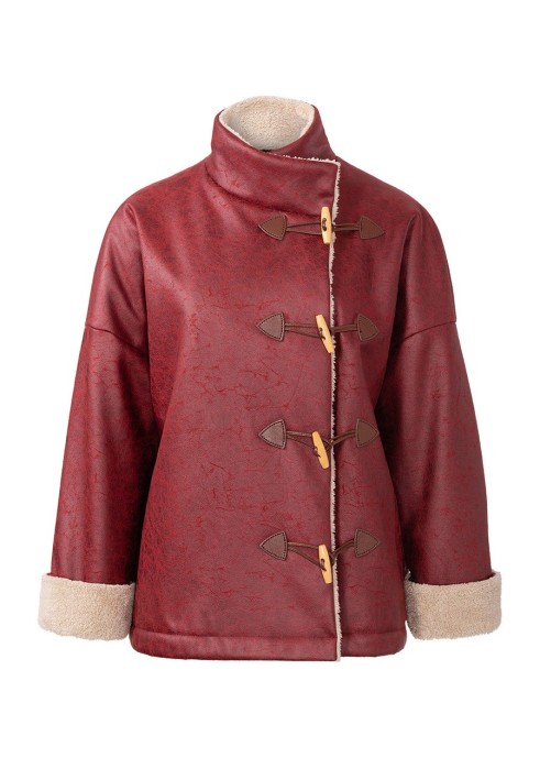 Pattern Faux leather jacket with snap fasteners (Burda 2/2019, pattern no. 6249 B)