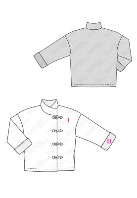 Pattern Faux leather jacket with snap fasteners (Burda 2/2019, pattern no. 6249 B)