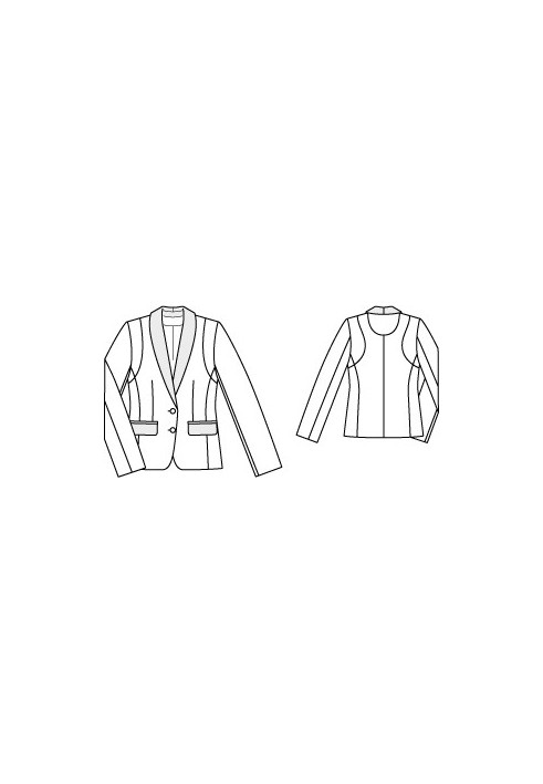 Pattern Tuxedo jacket with shawl collar (Burda 11/2010, pattern number 121)