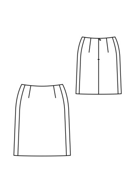 Pattern Short skirt with relief seams (Burda 9/2019, pattern number 102 A)