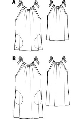 Выкройка Платье летнее на бретелях (Burda 6/2011, № выкройки 113 B)