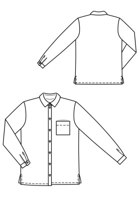 Pattern Blouse-shirt of straight cut (Burda 2/2019, pattern number 102 A)