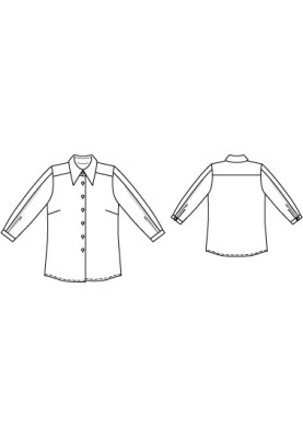 Pattern Blouse-shirt with puffy sleeves (Burda 4/2010, pattern number 115)