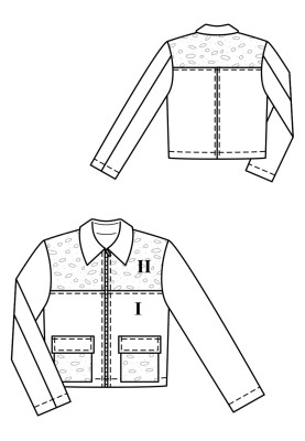 Pattern Jacket in denim style with lace decoration (Burda 3/2020, pattern number 120)