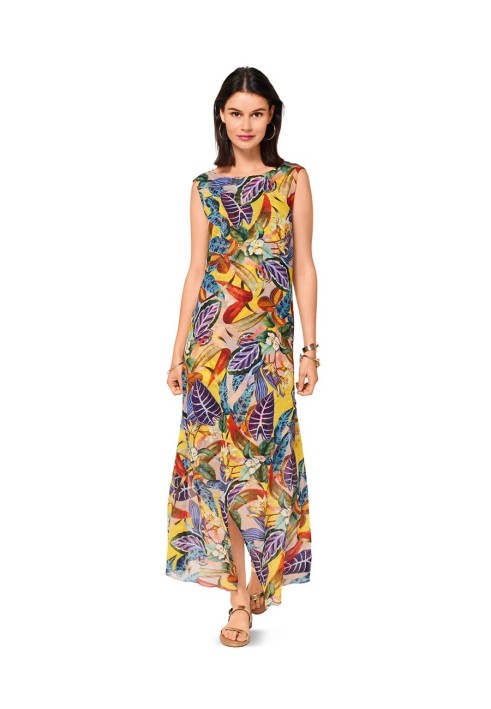 Pattern Silk maxi dress with scent effect (Burda 1/2017, pattern number 6498 A)