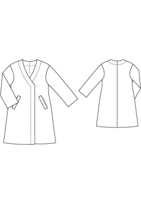 Pattern A-silhouette satin coat (Burda 11/2010, pattern number 137)