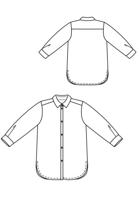 Выкройка Блуза-рубашка в гавайском стиле (Burda 3/2019, № выкройки 113 B)