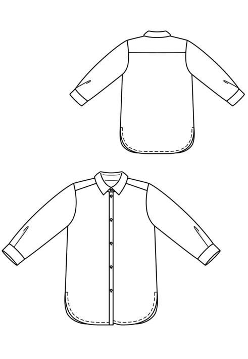 Выкройка Блуза-рубашка в гавайском стиле (Burda 3/2019, № выкройки 113 B)