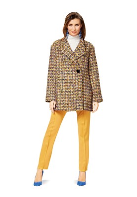 Pattern Double-breasted wide-cut coat (Burda 2/2015, pattern number 6736 A)