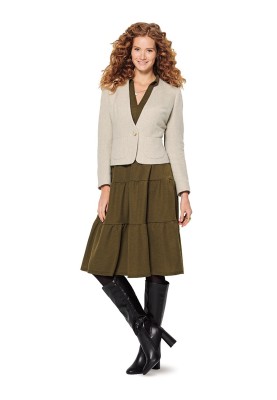 Pattern Jacket of a fitted silhouette without a collar (Burda 2/2020, pattern number 6160 A)