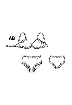 Bikini pattern with suede bra (Burda 6/2011, pattern no. 108 B)