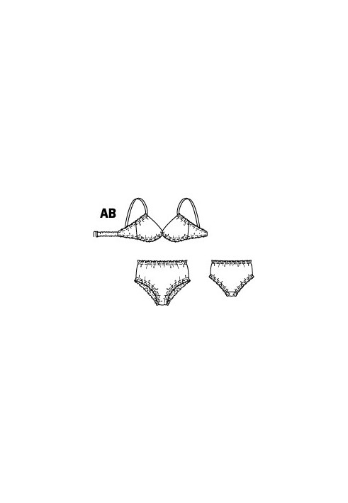 Bikini pattern with suede bra (Burda 6/2011, pattern no. 108 B)