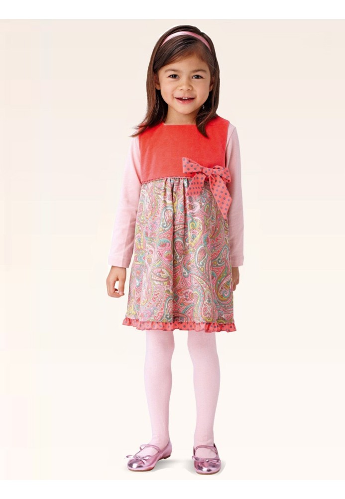 Pattern Empire dress with frills and bow (Burda 2/2015, pattern number 9401 A)