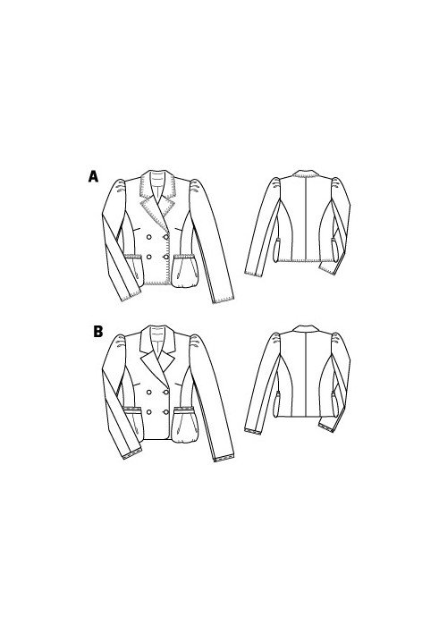 Викрійка Жакет у баварському стилі з валяного лодену (Burda 9/2011, № викрійки 122 A)