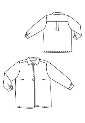 Pattern Blouse-shirt with a pleat at the neck (Burda 8/2020, pattern number 125)