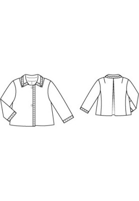 Pattern Jacket with opposite fold on the back (Burda 10/2010, pattern number 113)