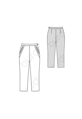 Pattern 7/8 length baggy trousers (Burda 1/2020, pattern no. 6242 B)