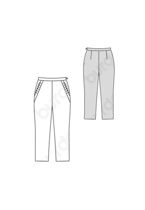 Pattern 7/8 length baggy trousers (Burda 1/2020, pattern no. 6242 B)