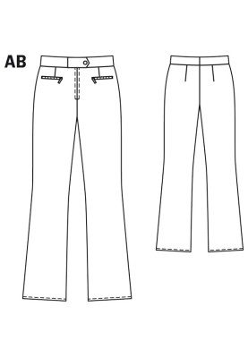 Pattern Pants with slit pockets (Burda 1/2010, pattern number 124 B)