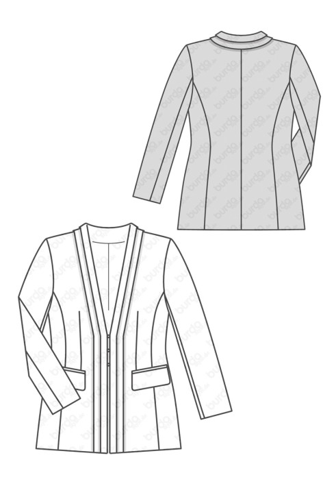 Pattern Silk jacket with curly stripes (Burda 2/2019, pattern number 6258 A)