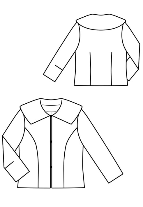 Pattern Straight cut jacket from Burda 1959 (Burda 1/2019, pattern number 122 B)