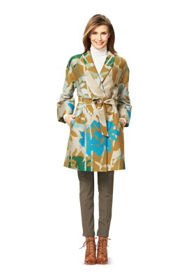 Pattern Maxi coat with shawl collar (Burda 2/2015, pattern number 6704 C)