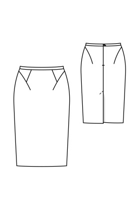 Pattern Pencil skirt from the movie "Window to the courtyard" (Burda 4/2020, pattern number 106 A)