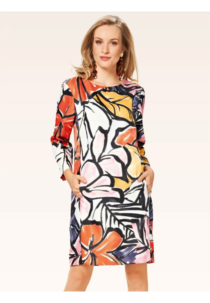 Pattern Dress with pockets in relief seams (Burda 2/2015, pattern number 6691 B)